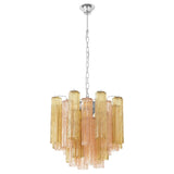 Murano Pagliesco and Cipria Pink Tronchi Chandelier Ø53 - 24 Tubes - Bellavé Studio