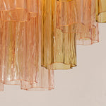 Murano Pagliesco and Cipria Pink Tronchi Chandelier Ø53 - 24 Tubes - Bellavé Studio