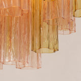 Murano Pagliesco and Cipria Pink Tronchi Chandelier Ø53 - 24 Tubes - Bellavé Studio