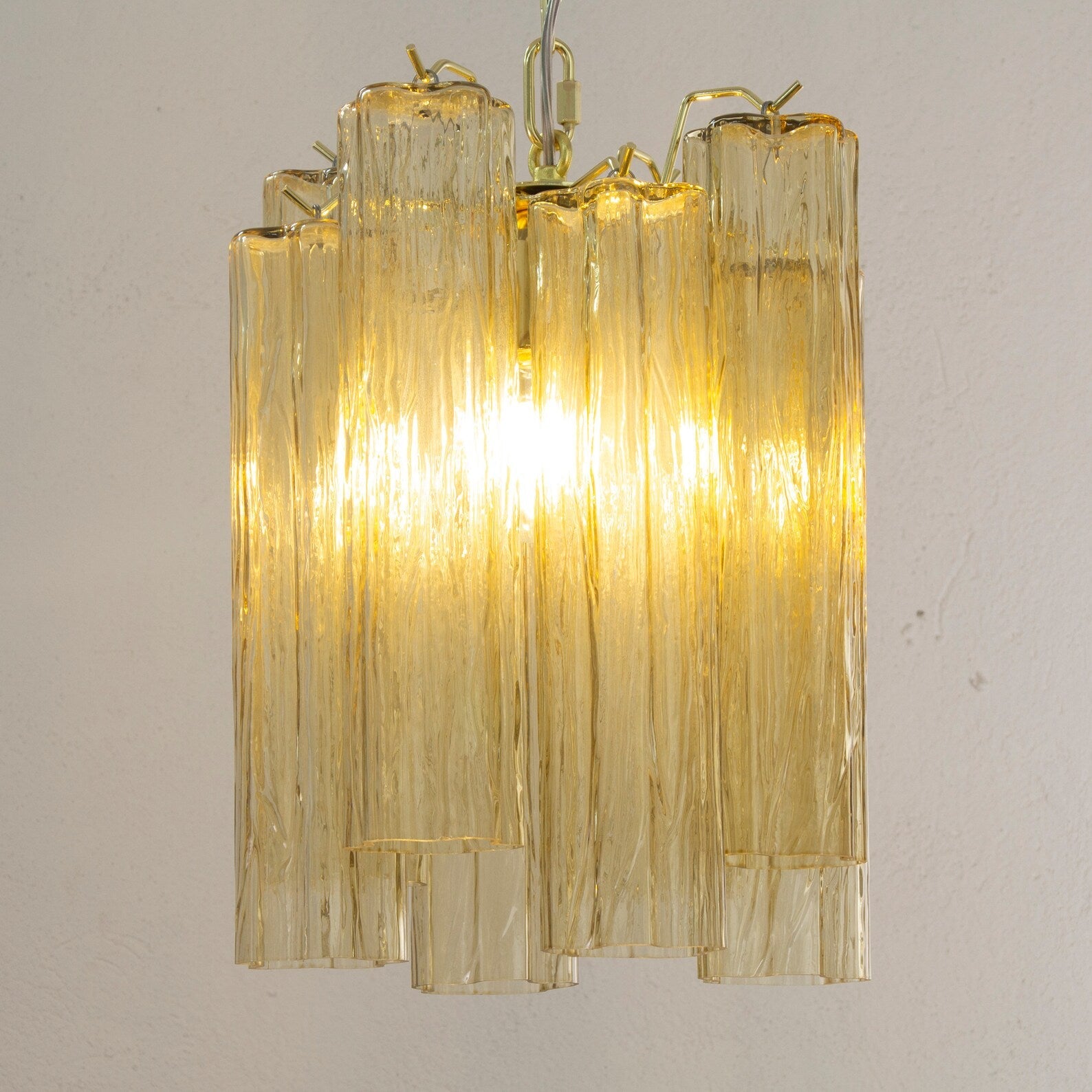 Murano Pagliesco Tronchi Chandelier Ø28 - 8 Tubes - Bellavé Studio
