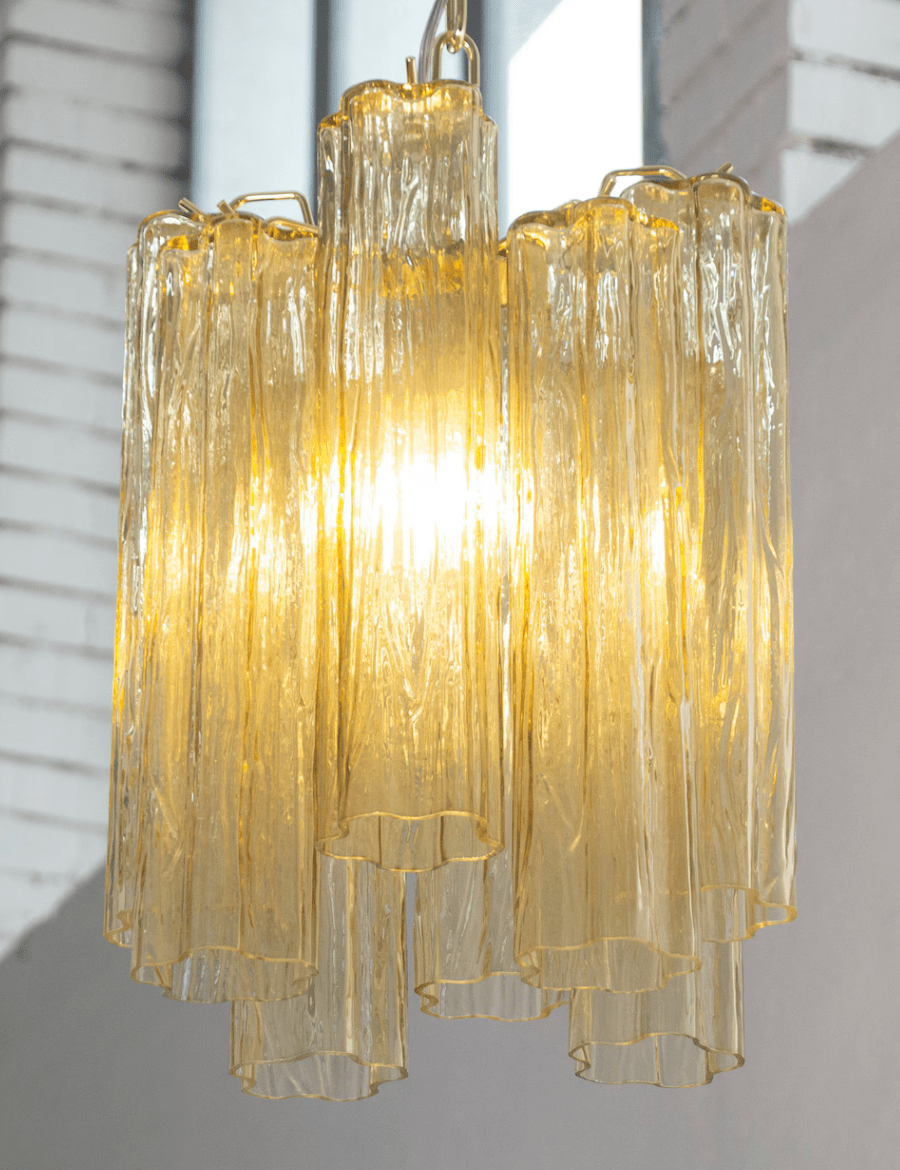 Murano Pagliesco Tronchi Chandelier Ø28 - 8 Tubes - Bellavé Studio