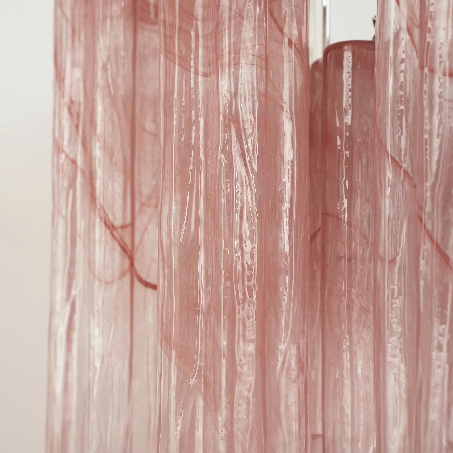 Murano Pink Alabaster Tronchi Chandelier Ø36 - 15 Tubes - Bellavé Studio