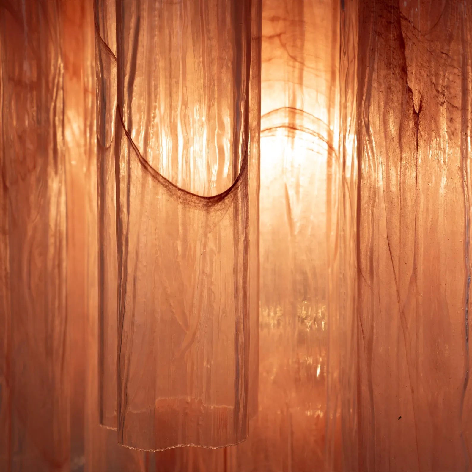Murano Pink Alabaster Tronchi Chandelier Ø36 - 15 Tubes - Bellavé Studio