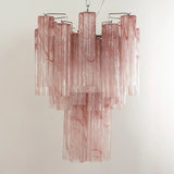 Murano Pink Alabaster Tronchi Chandelier Ø36 - 15 Tubes - Bellavé Studio