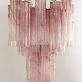 Murano Pink Alabaster Tronchi Chandelier Ø36 - 15 Tubes - Bellavé Studio