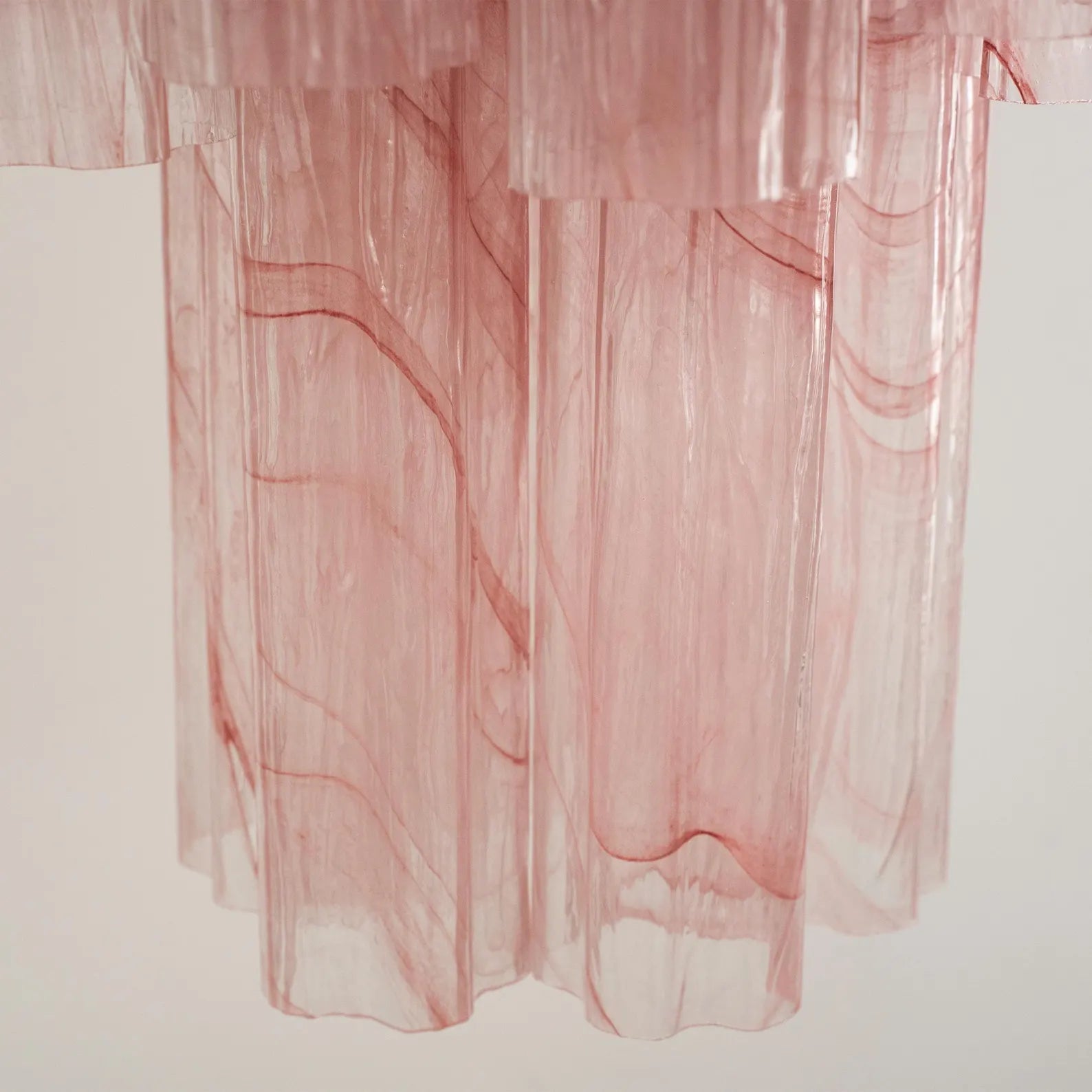Murano Pink Alabaster Tronchi Chandelier Ø36 - 15 Tubes - Bellavé Studio
