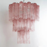 Murano Pink Alabaster Tronchi Chandelier Ø65 - 48 Tubes - Bellavé Studio