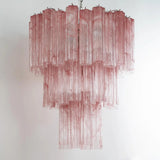 Murano Pink Alabaster Tronchi Chandelier Ø65 - 48 Tubes - Bellavé Studio