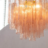 Murano Pink Tronchi Chandelier Ø53 - 24 Tubes - Bellavé Studio