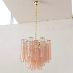 Murano Pink Tronchi Chandelier Ø53 - 24 Tubes - Bellavé Studio