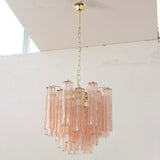 Murano Pink Tronchi Chandelier Ø53 - 24 Tubes - Bellavé Studio