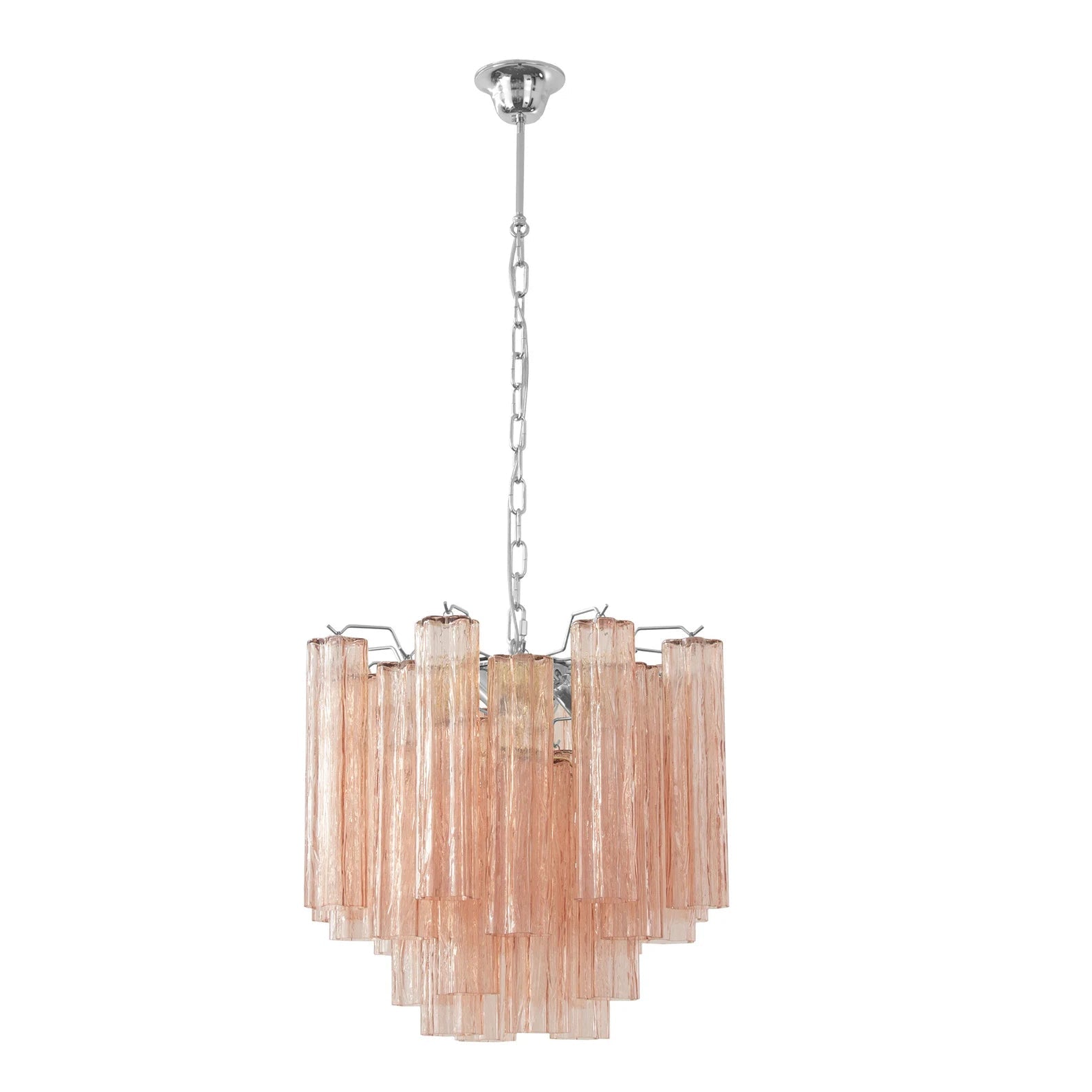 Murano Pink Tronchi Chandelier Ø53 - 24 Tubes - Bellavé Studio