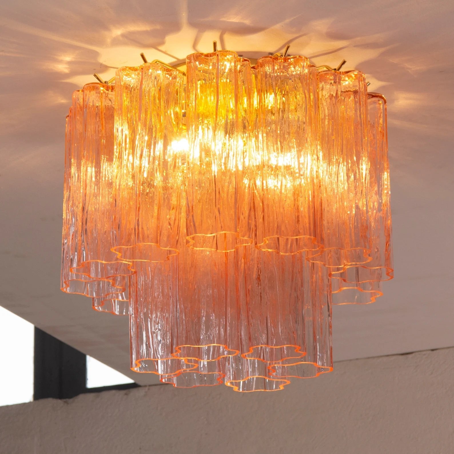 Murano Pink Tronchi Taklampe - Bellavé Studio