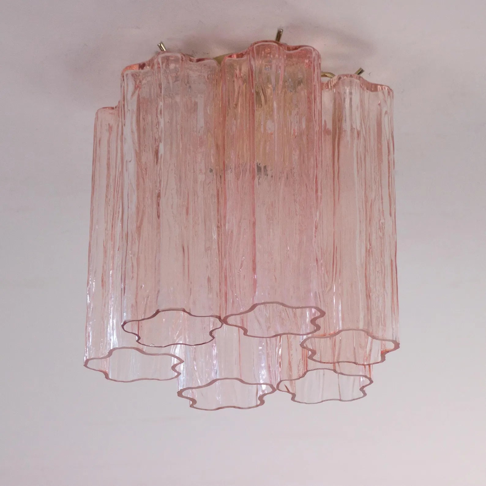 Murano Pink Tronchi Taklampe - 6 Tubes - Bellavé Studio