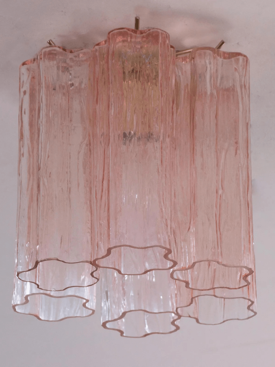 Murano Pink Tronchi Taklampe - 6 Tubes - Bellavé Studio
