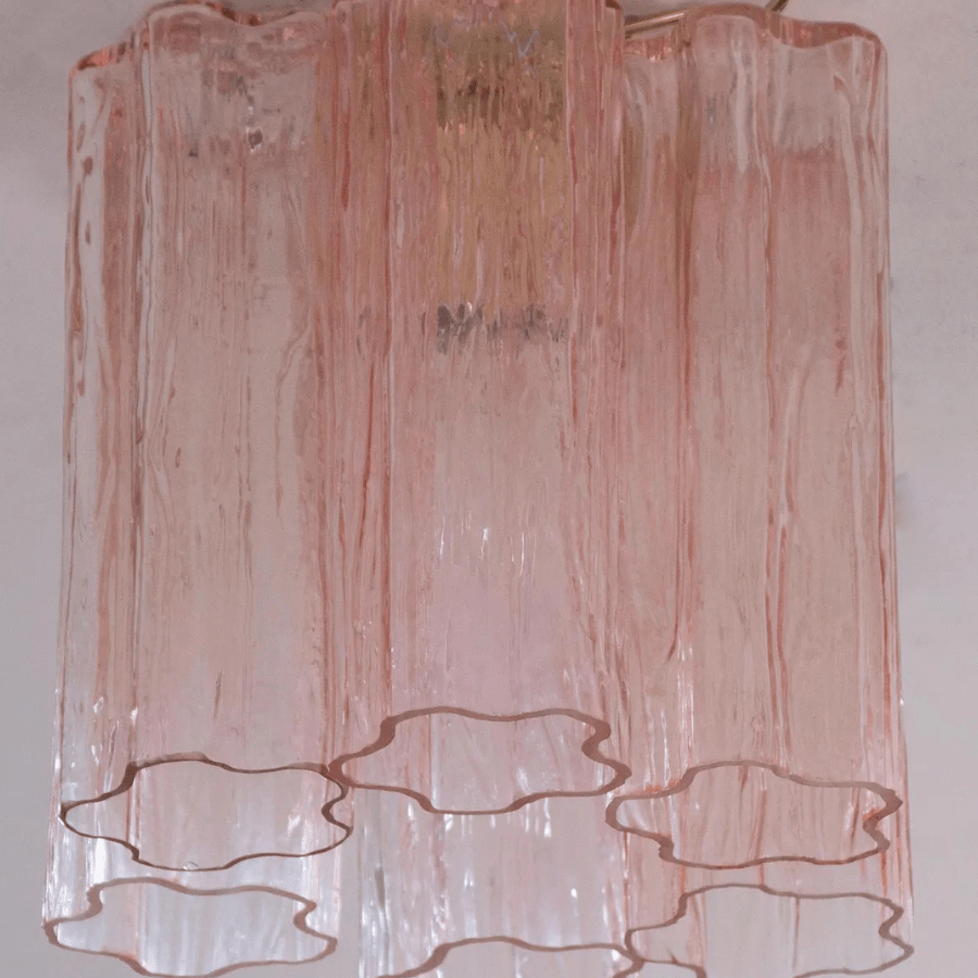 Murano Pink Tronchi Taklampe - 6 Tubes - Bellavé Studio