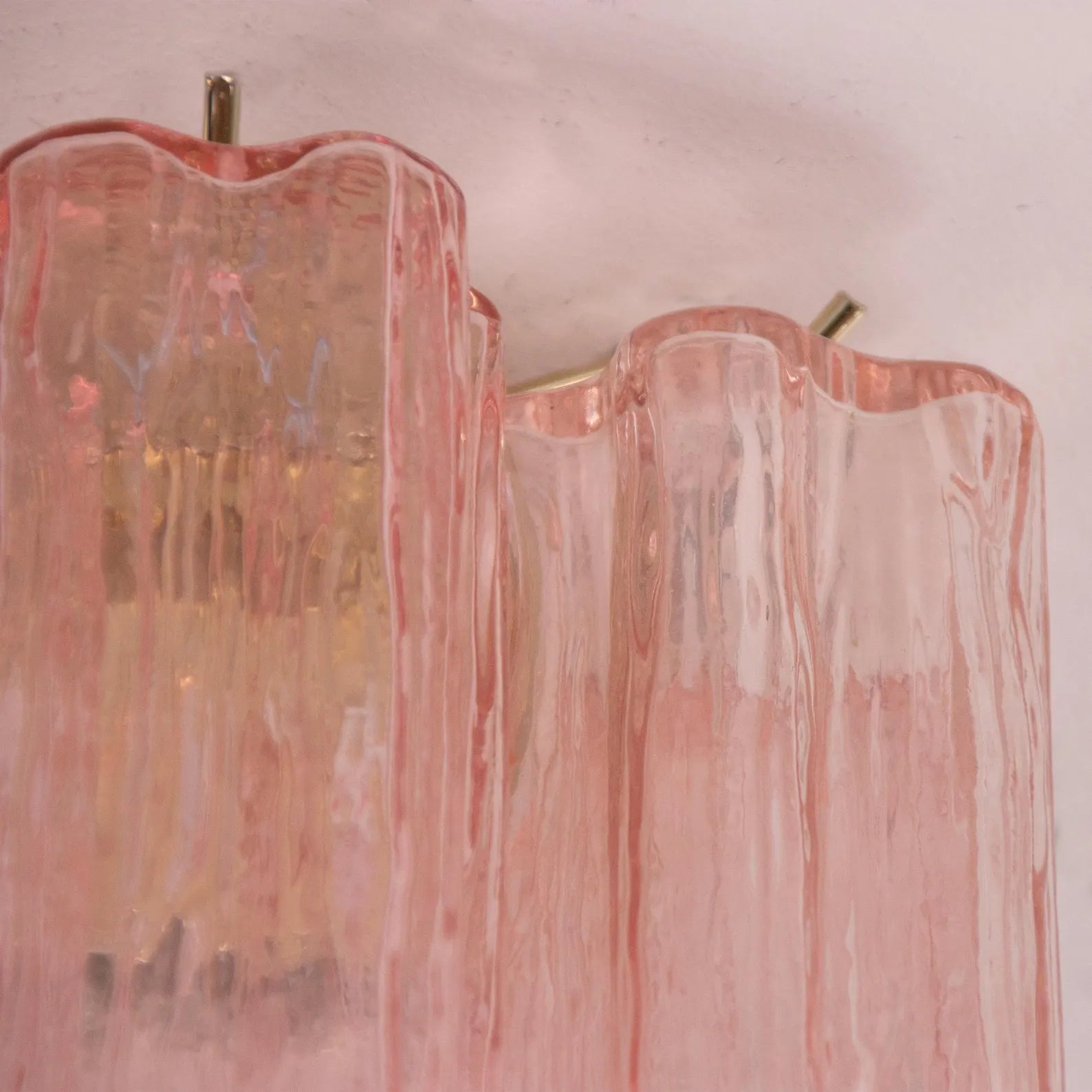 Murano Pink Tronchi Taklampe - 6 Tubes - Bellavé Studio