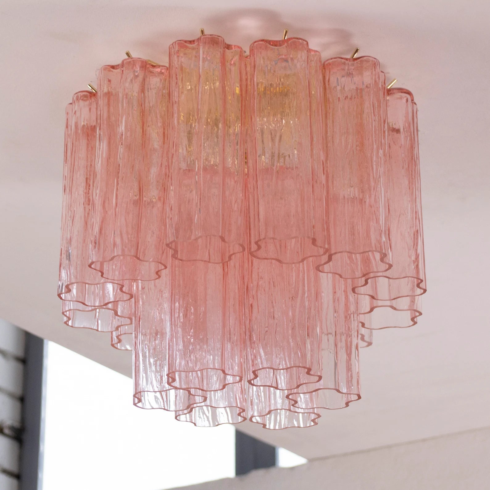 Murano Pink Tronchi Taklampe - Bellavé Studio