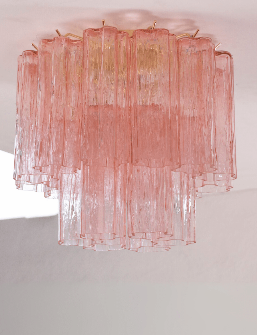 Murano Pink Tronchi Taklampe - Bellavé Studio
