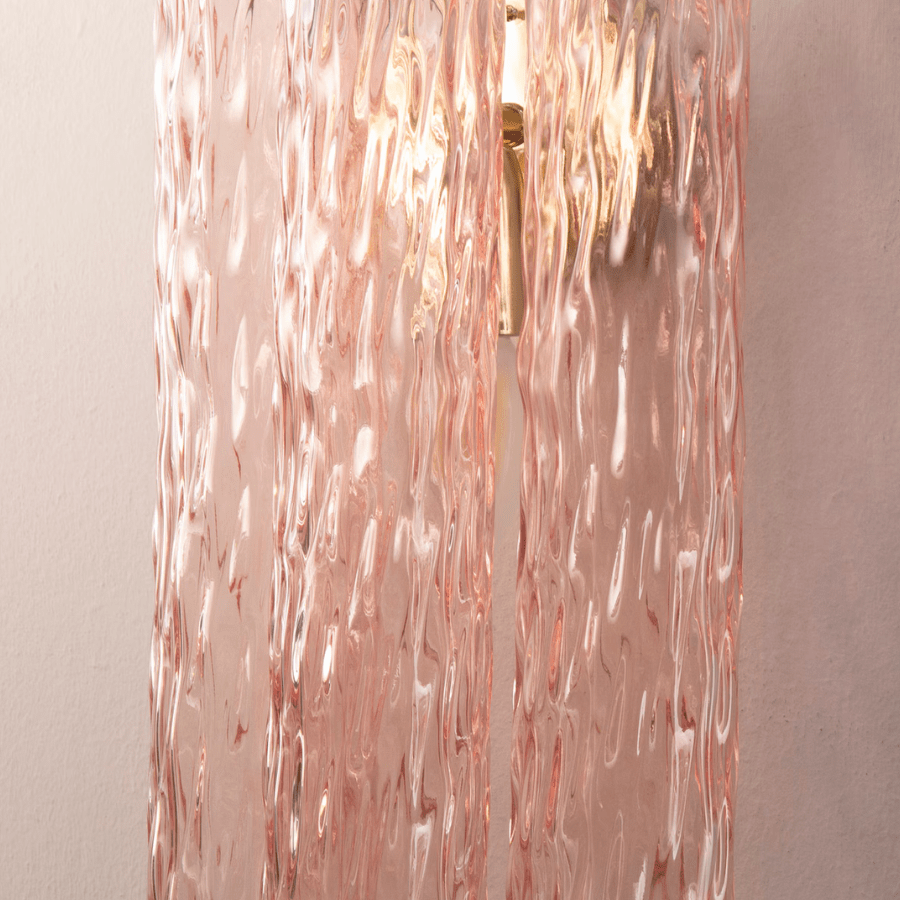 Murano Pink Tronchi Wall Sconces – Set of 2 - Bellavé Studio