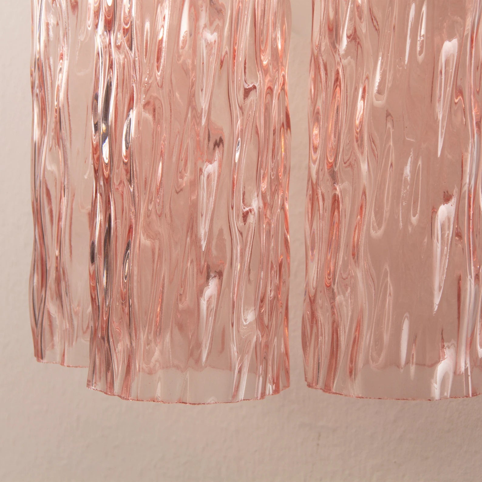 Murano Pink Tronchi Wall Sconces – Set of 2 - Bellavé Studio