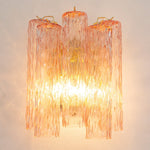 Murano Pink Tubi Wall Sconces – Set of 2 - Bellavé Studio