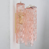 Murano Pink Tubi Wall Sconces – Set of 2 - Bellavé Studio