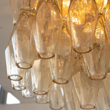 Murano Poliedri Champagne Chandelier Ø45 - Bellavé Studio