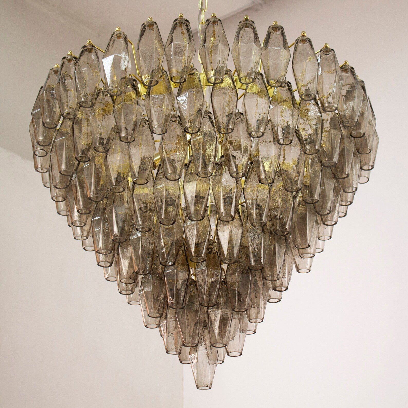 Murano Smoke Poliedri Chandelier Ø75 - Bellavé Studio