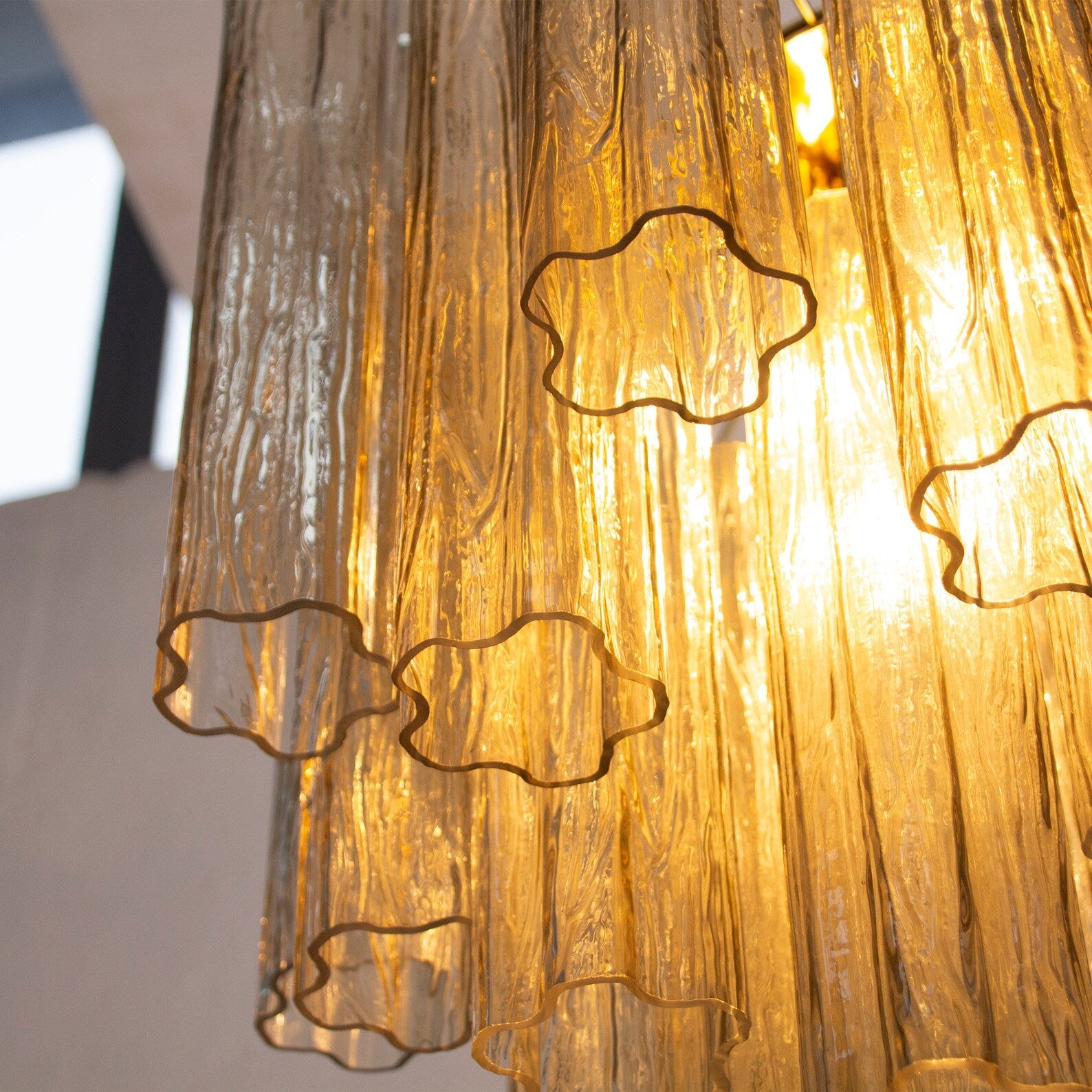 Murano Smoke Tronchi Chandelier Ø53 - 24 Tubes - Bellavé Studio