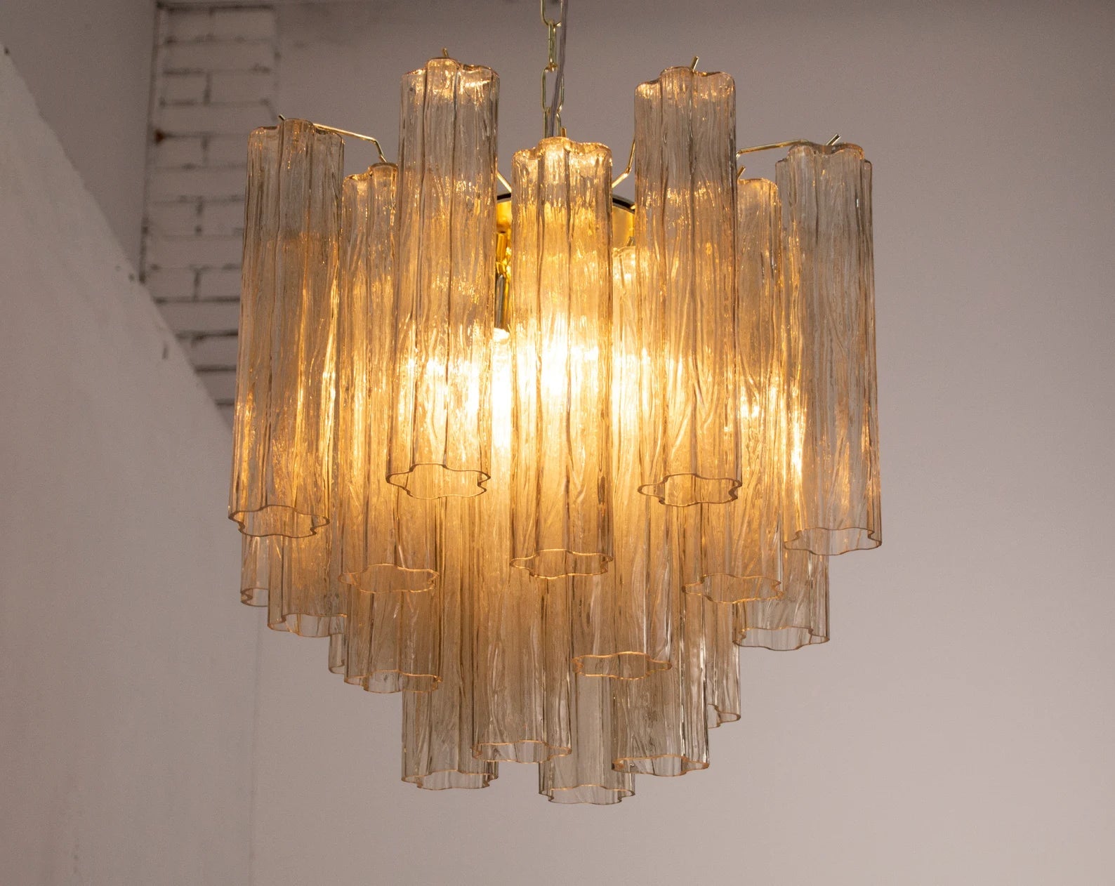 Murano Smoke Tronchi Chandelier Ø53 - 24 Tubes - Bellavé Studio