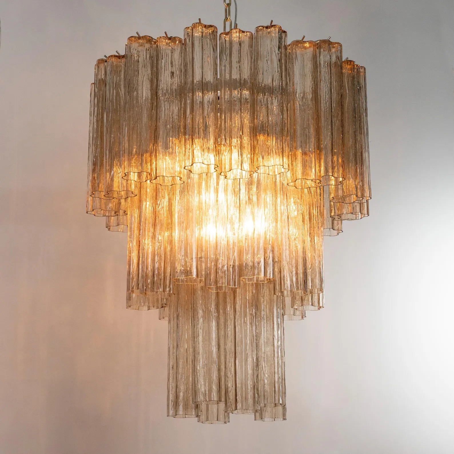 Murano Smoky Tronchi Chandelier Ø65 - 48 Tubes - Bellavé Studio