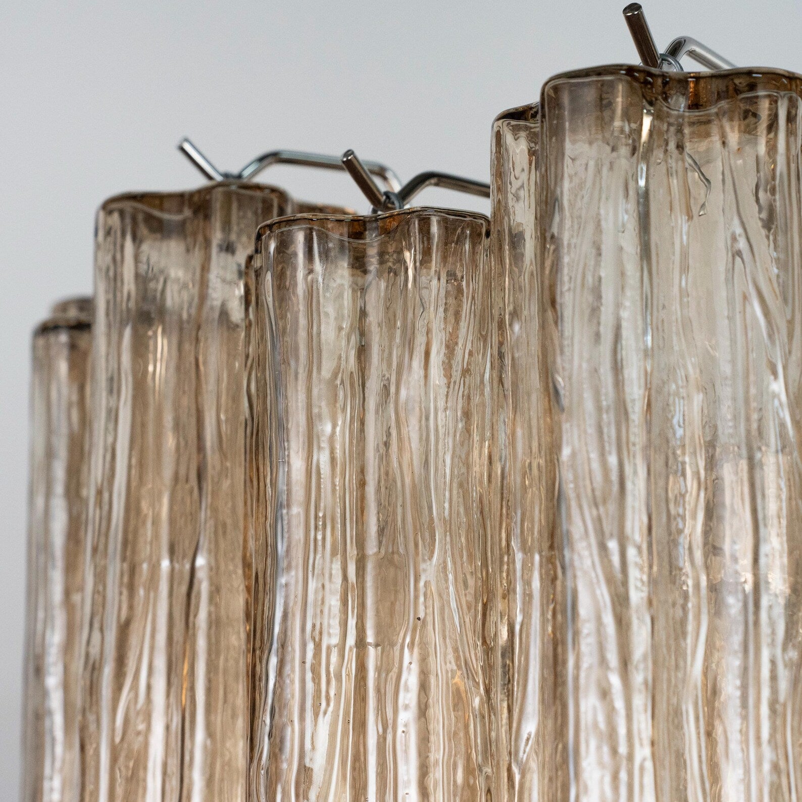 Murano Smoky Tronchi Chandelier Ø65 - 48 Tubes - Bellavé Studio