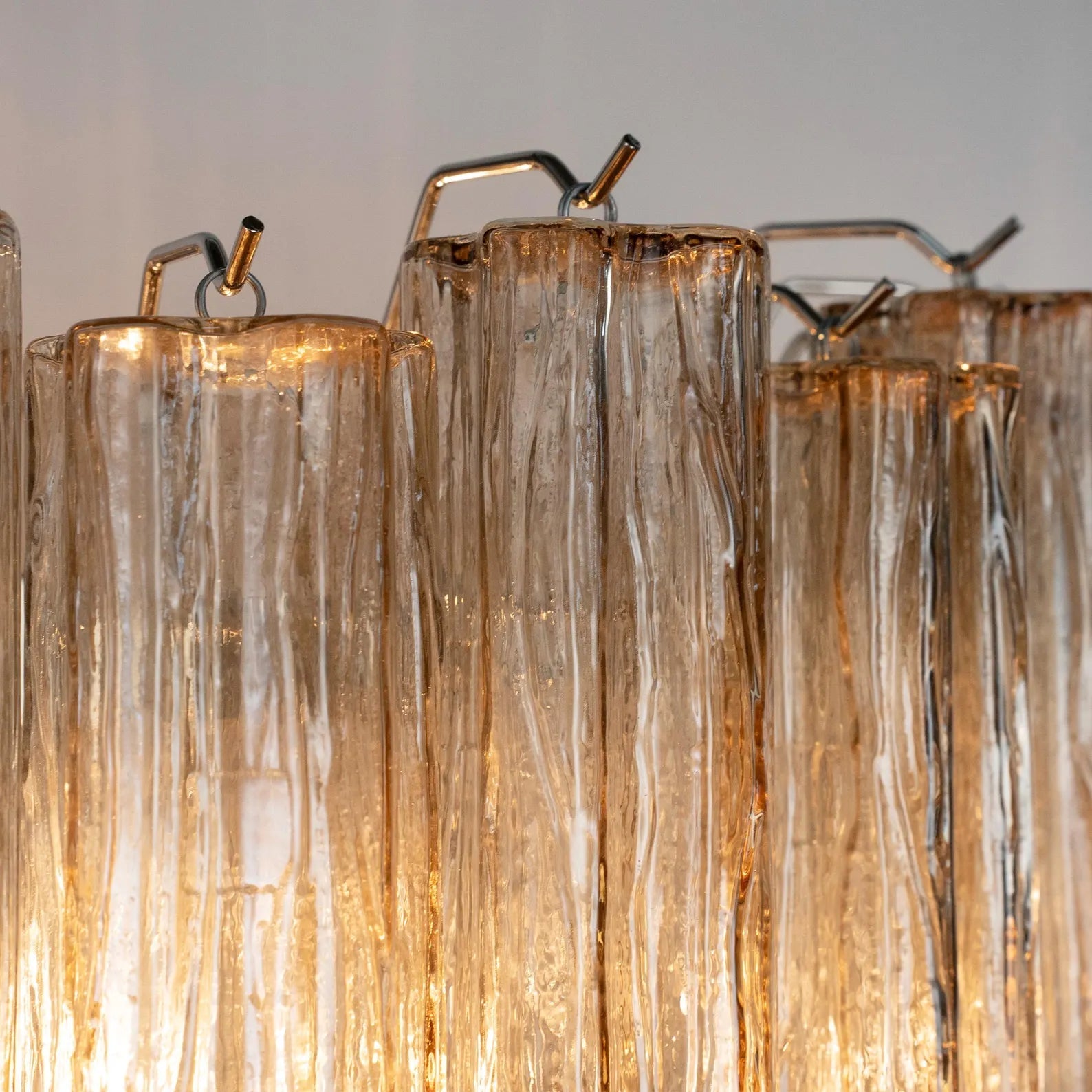 Murano Smoky Tronchi Chandelier Ø65 - 48 Tubes - Bellavé Studio