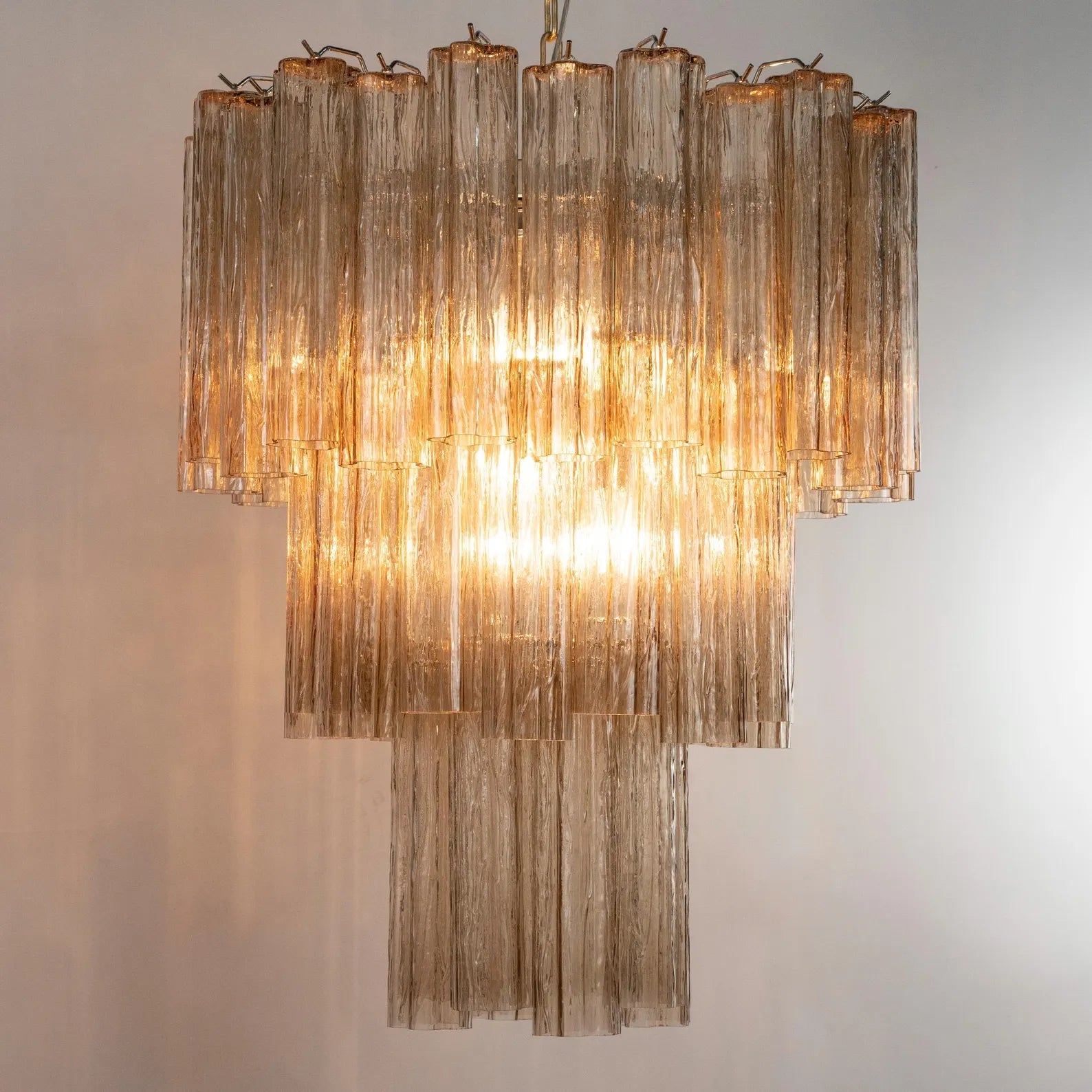 Murano Smoky Tronchi Chandelier Ø65 - 48 Tubes - Bellavé Studio