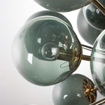 Murano Sputnik Chandelier Ø90 – Mixed Dark Green - Bellavé Studio