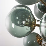 Murano Sputnik Chandelier Ø90 – Mixed Dark Green - Bellavé Studio