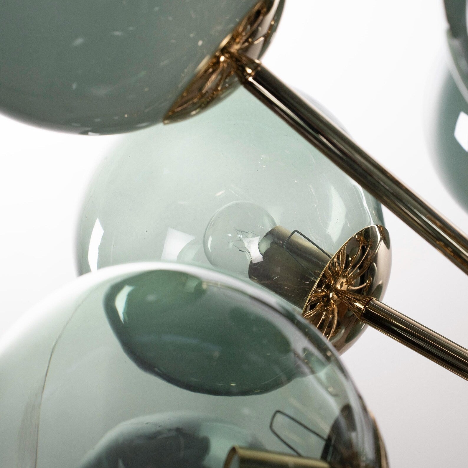 Murano Sputnik Chandelier Ø90 – Mixed Dark Green - Bellavé Studio