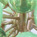 Murano Sputnik Chandelier Ø90 – Mixed Green - Bellavé Studio