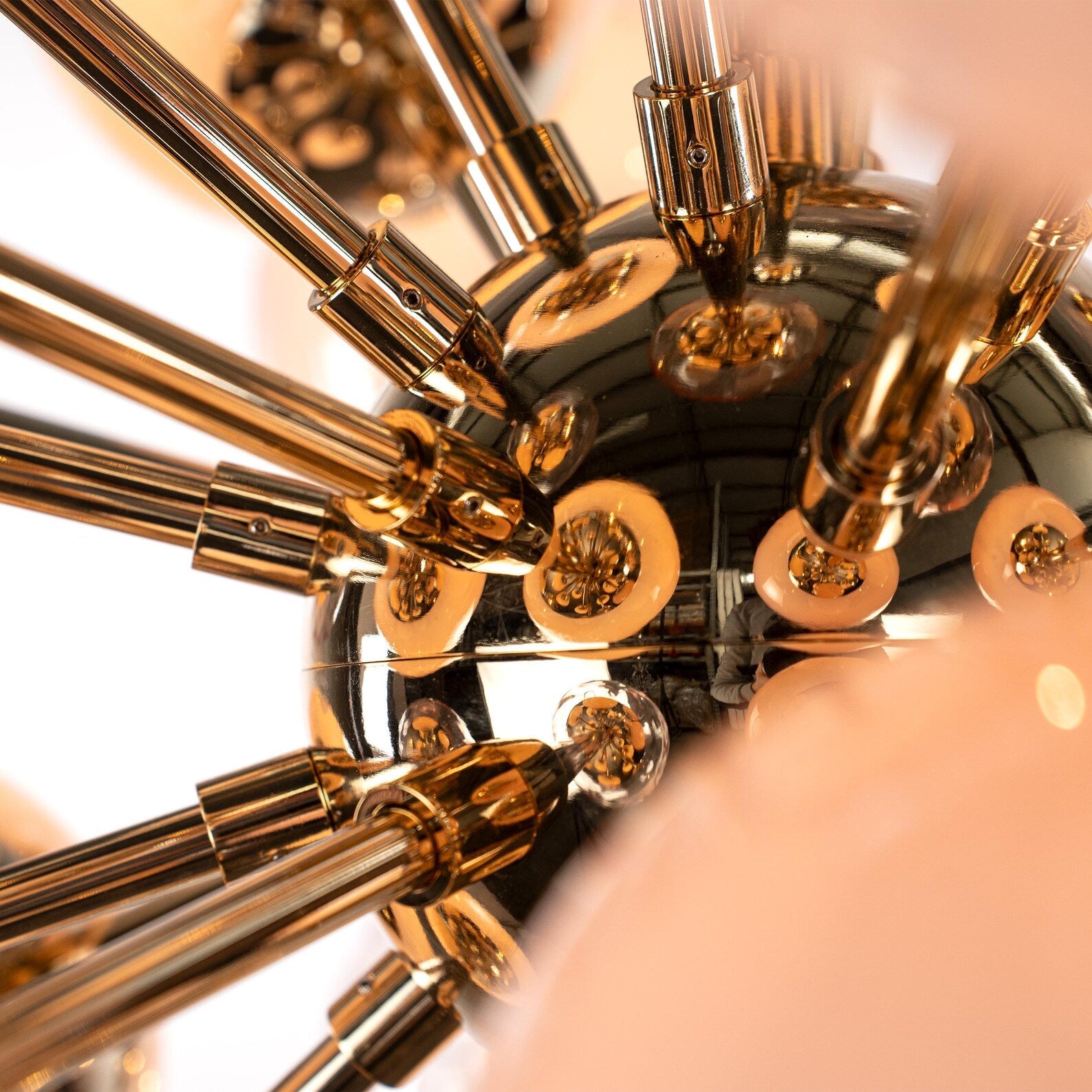 Murano Sputnik Chandelier Ø90 – Mixed Pink - Bellavé Studio