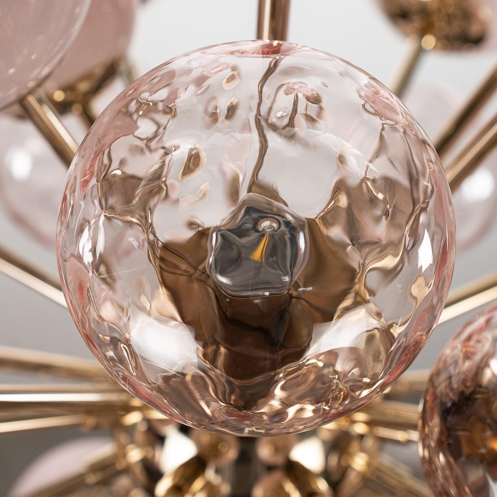 Murano Sputnik Chandelier Ø90 – Mixed Pink - Bellavé Studio