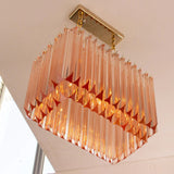 Murano Triedri Pink Chandelier Ø50 - Bellavé Studio