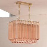 Murano Triedri Pink Chandelier Ø50 - Bellavé Studio