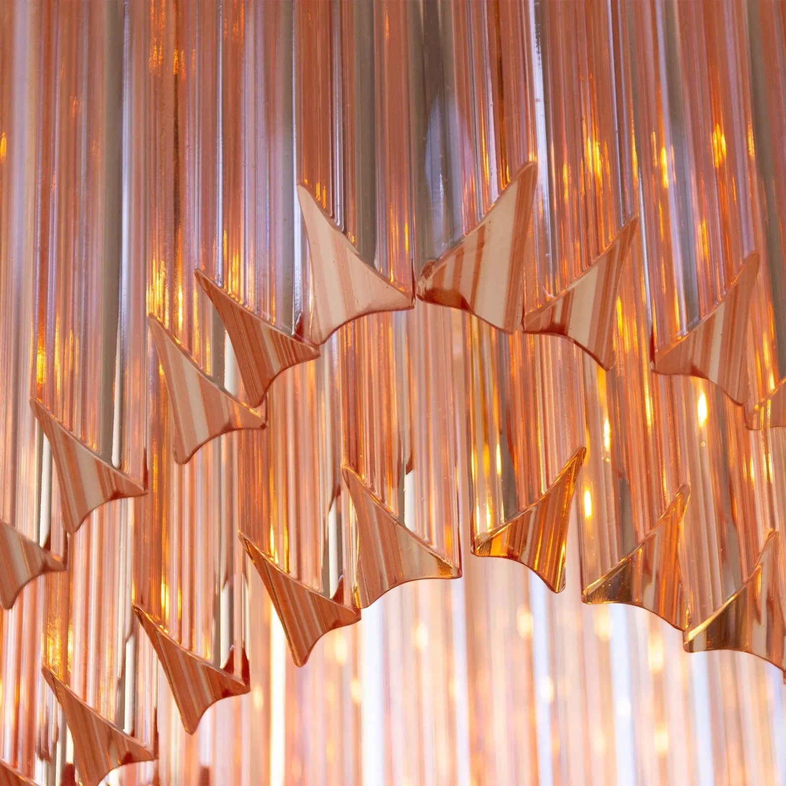 Murano Triedri Pink Chandelier Ø50 - Bellavé Studio