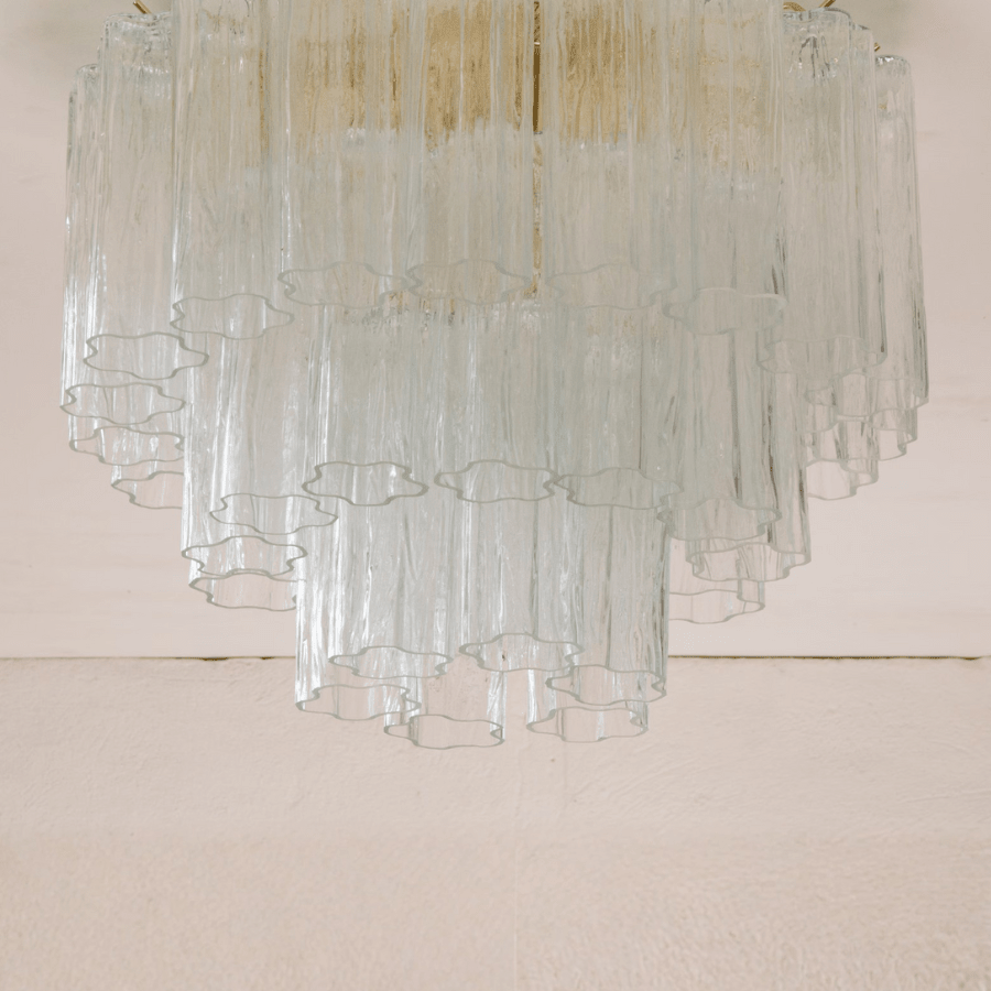 Murano Tronchi Chandelier Ø105 – Crystal Glass - Bellavé Studio