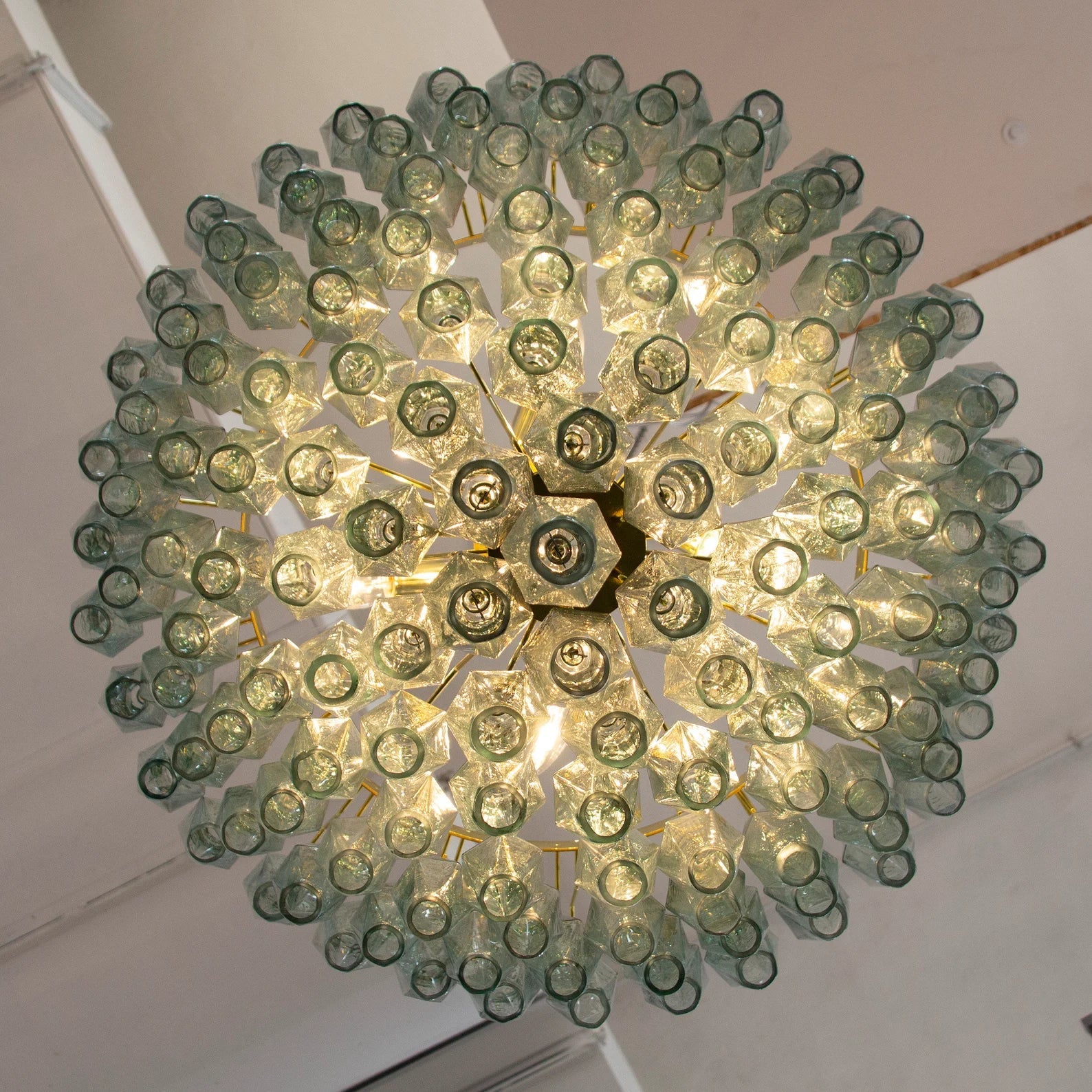 Murano Verde Rialto Poliedri Chandelier Ø75 - Bellavé Studio