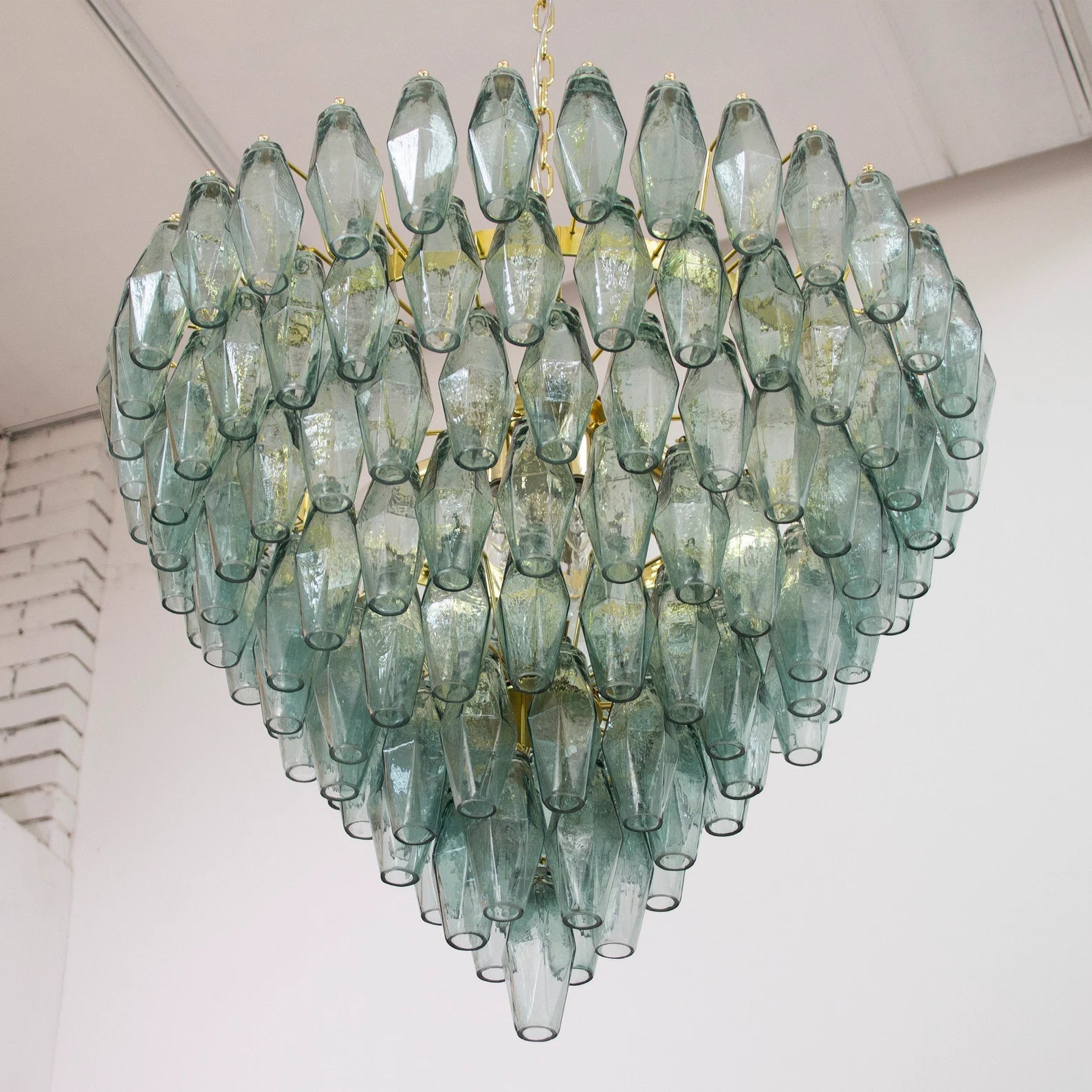 Murano Verde Rialto Poliedri Chandelier Ø75 - Bellavé Studio