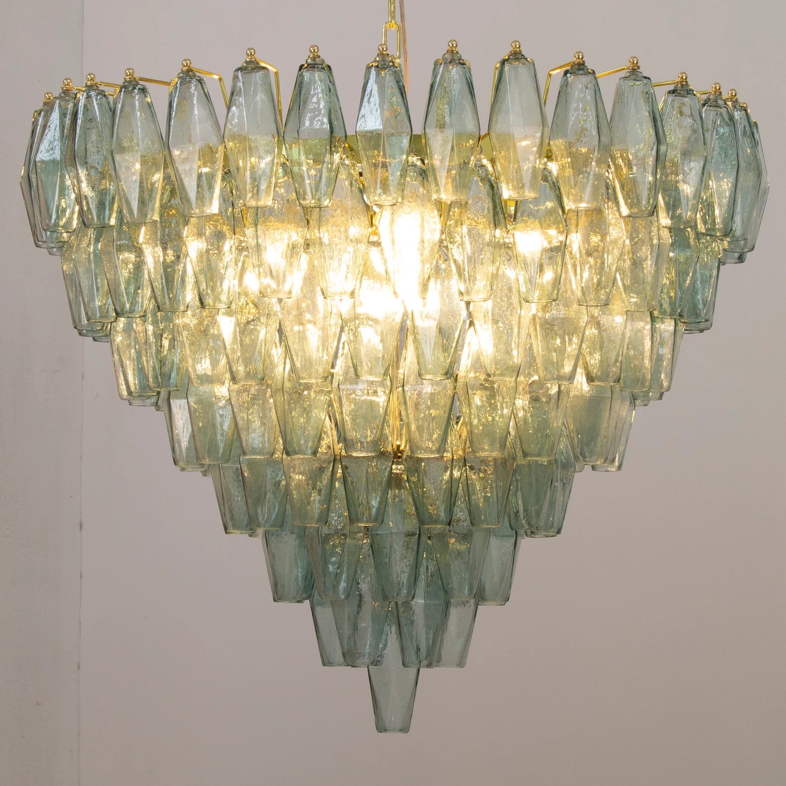 Murano Verde Rialto Poliedri Chandelier Ø75 - Bellavé Studio