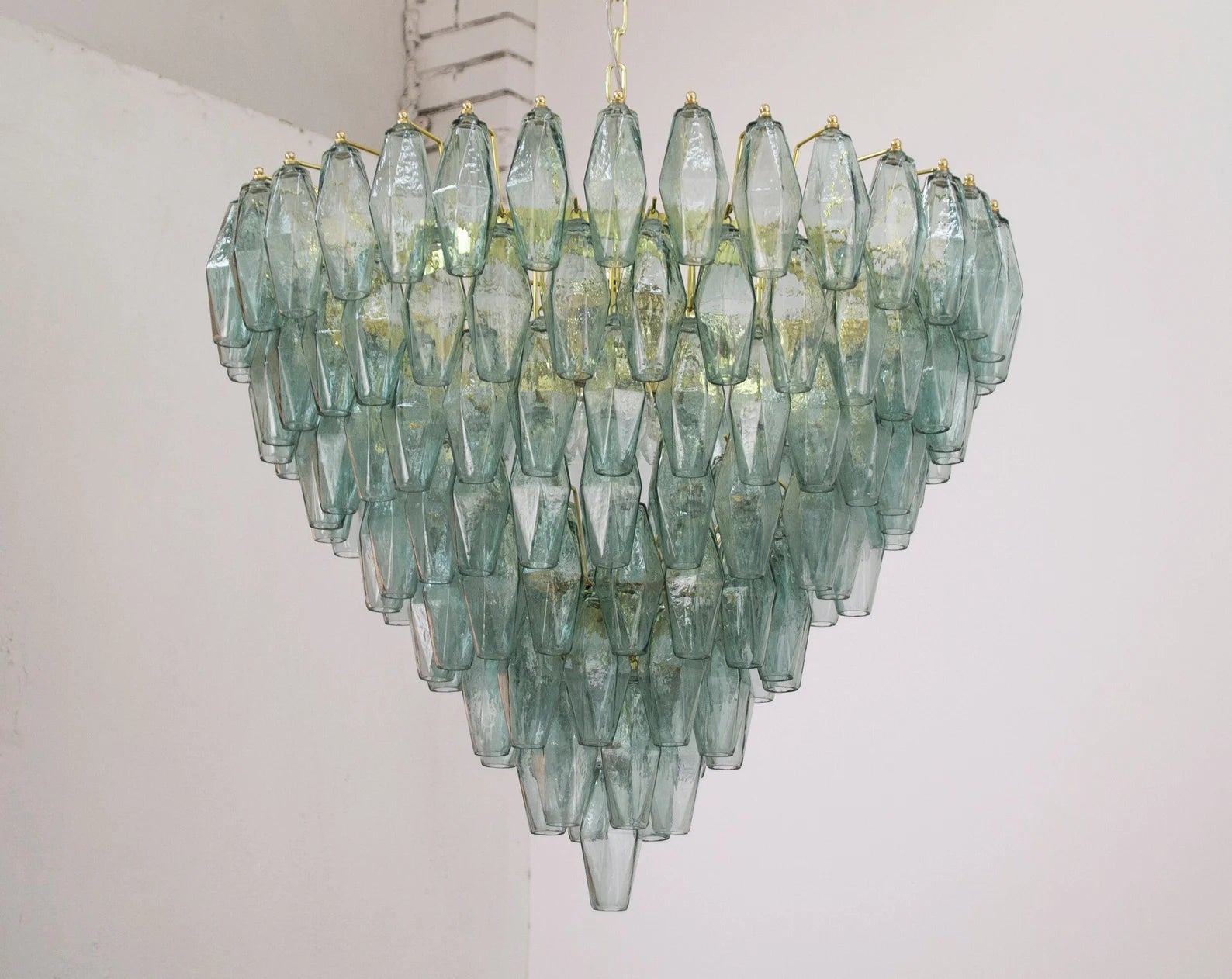 Murano Verde Rialto Poliedri Chandelier Ø75 - Bellavé Studio