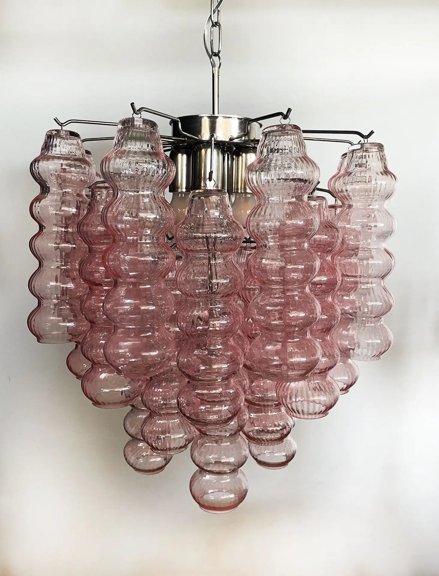 Murano Vintage Pink Chandelier 26 Glasses - Bellavé Studio